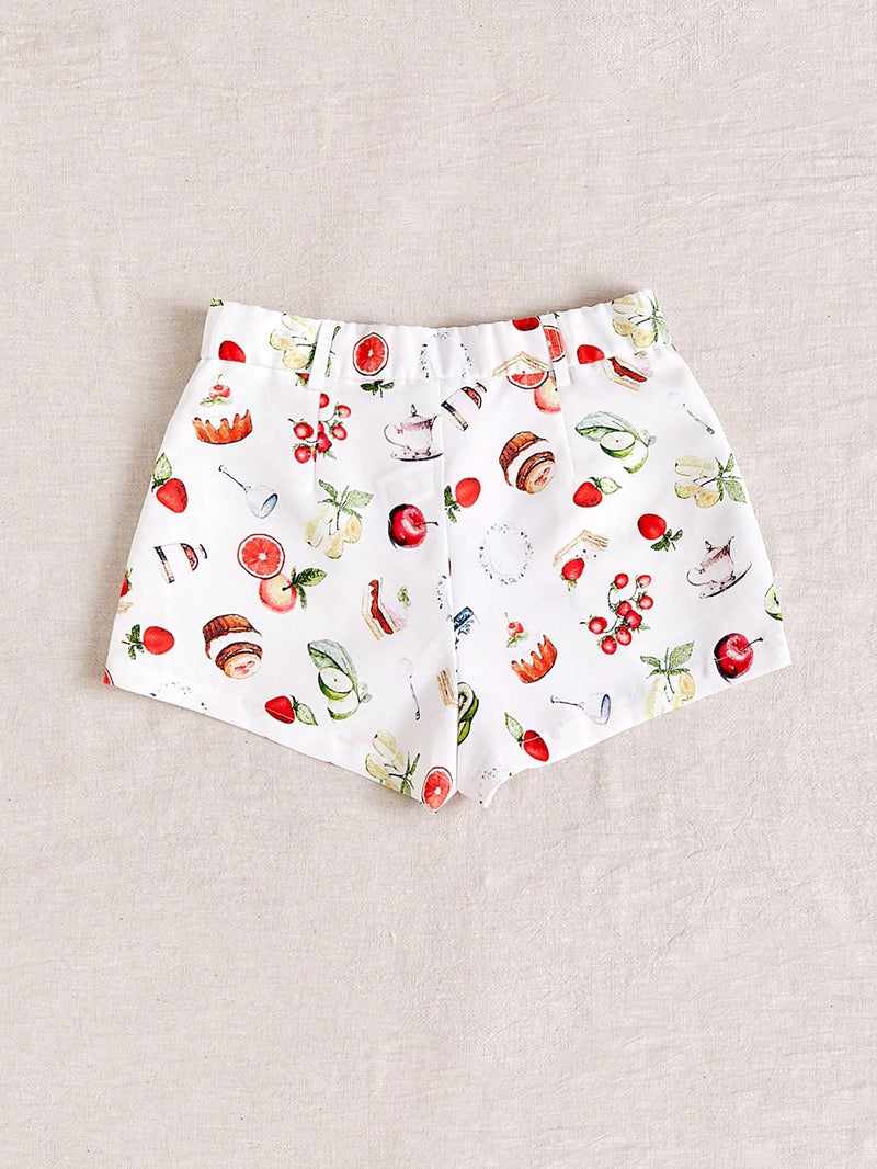 WYWH Pantalones Cortos De Playa Super Cortos Impresos Con Frutas Divertidas Para Mujeres En Vacaciones Casuales