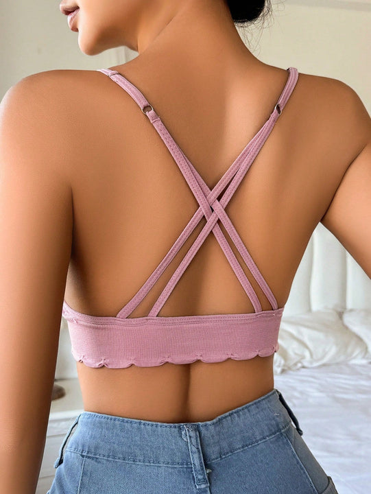 Sujetador De Moda De Colores Multiples Sin Costuras Para Mujer