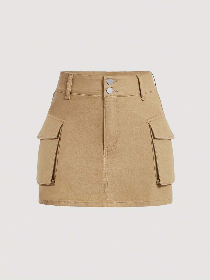 MOD Shorts Vaqueros Con Bolsillo Cargo Para Mujer