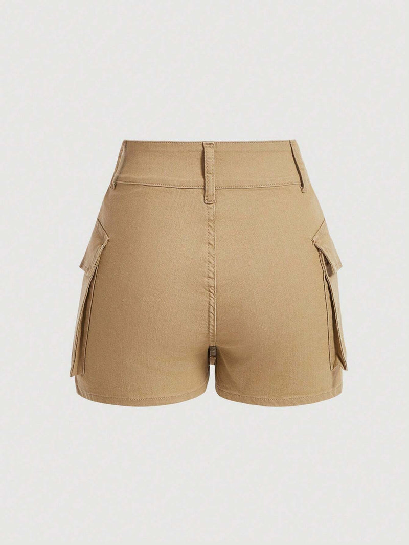 MOD Shorts Vaqueros Con Bolsillo Cargo Para Mujer