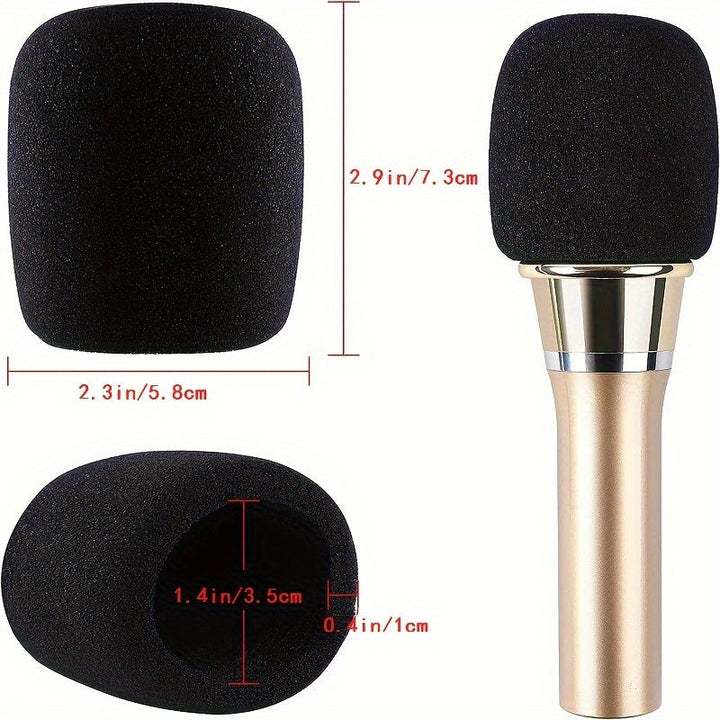 5pcs ¡Eleva tu Rendimiento con nuestras Fundas de Espuma para Micrófono Duraderas – Lavables, Bloqueo de Ruido para Karaoke y DJ, Compatibles con Conectores XLR!