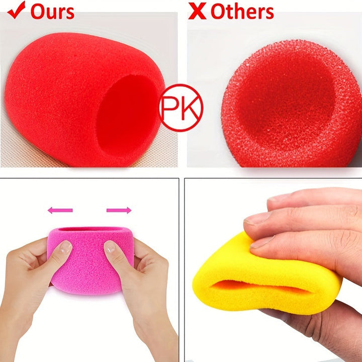 5pcs ¡Eleva tu Rendimiento con nuestras Fundas de Espuma para Micrófono Duraderas – Lavables, Bloqueo de Ruido para Karaoke y DJ, Compatibles con Conectores XLR!