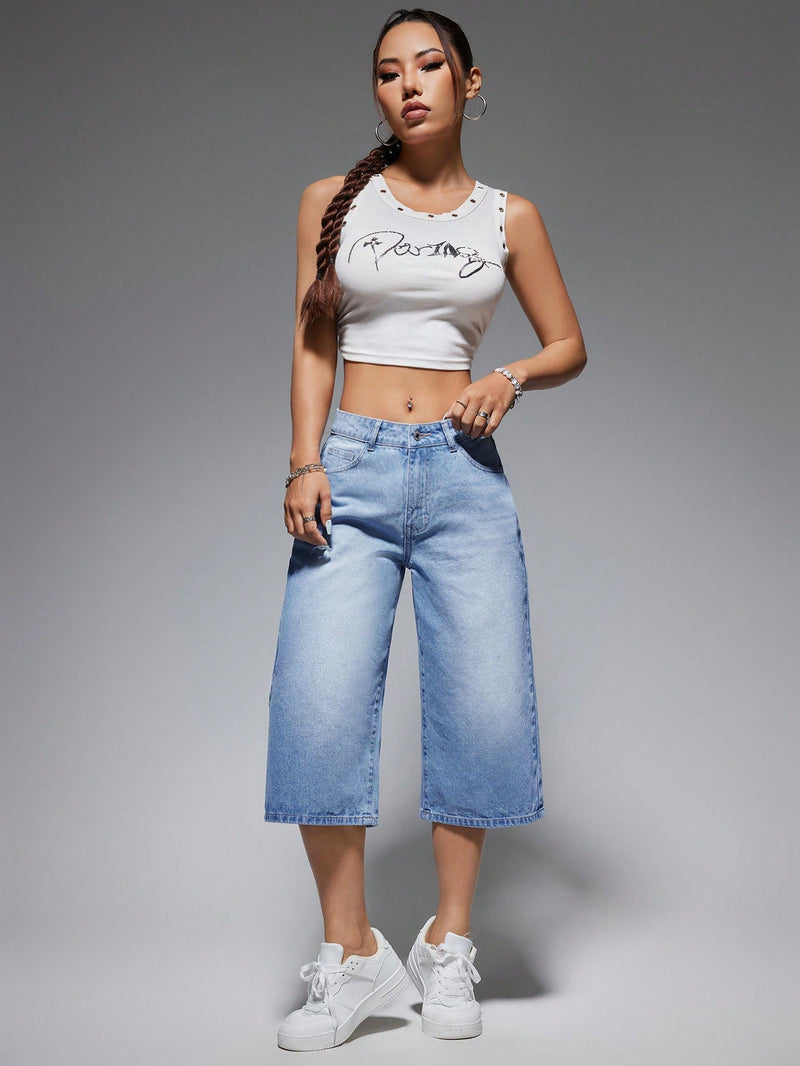 EZwear Jeans De Pierna Recta Suelta