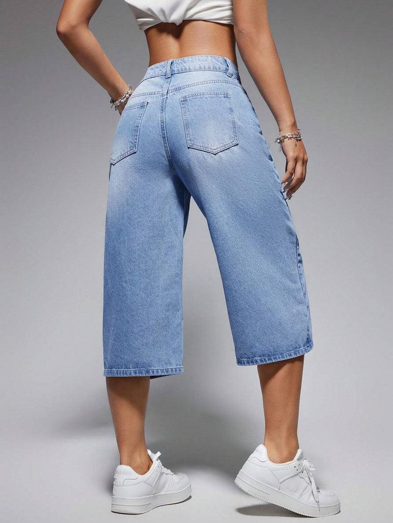 EZwear Jeans De Pierna Recta Suelta