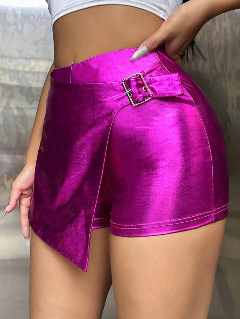 SXY Mini Skorts Envueltas De Color Solido