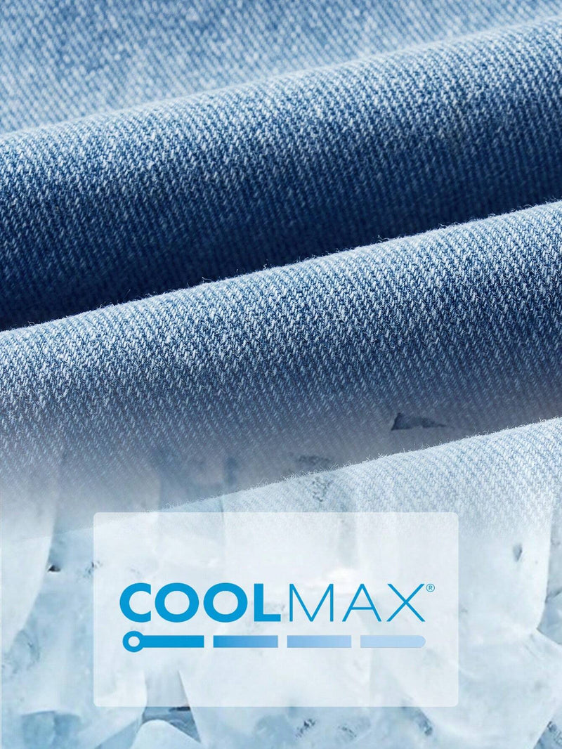 EZwear Pantalones Jeans Coolmax De Estilo De Ropa De Trabajo Con Bolsillos Doblados