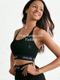 Leisure Sujetador con estampado de letra halter