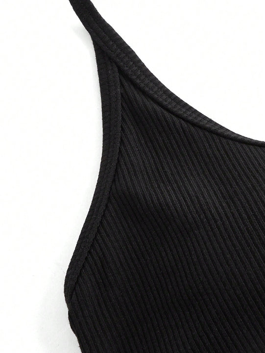 Leisure Sujetador con estampado de letra halter