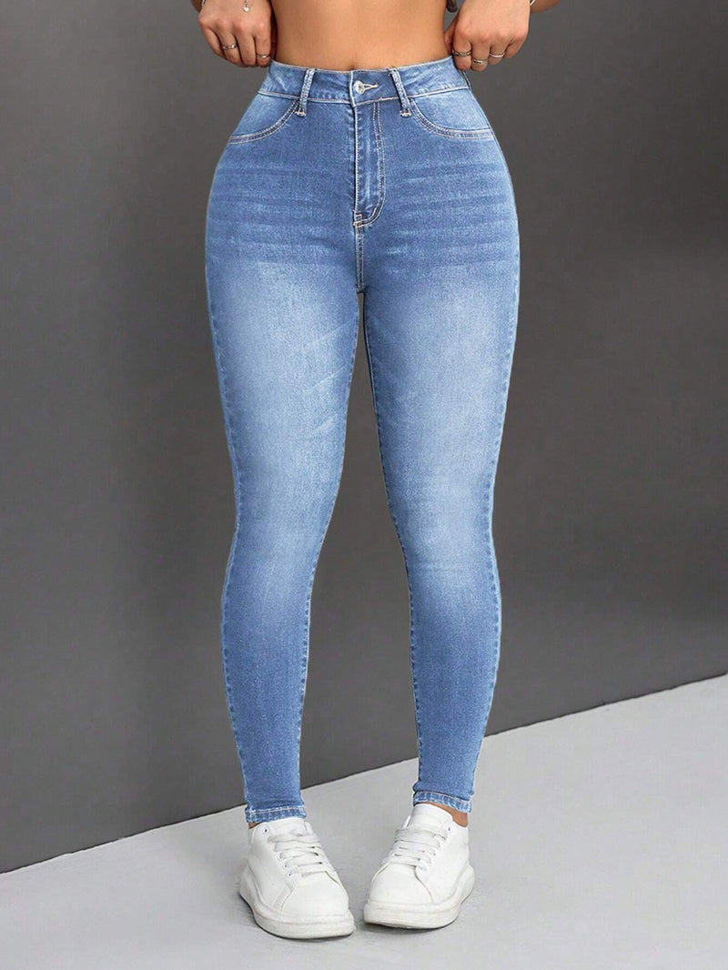 PETITE Jeans Entallados De Mujer Con Bolsillos