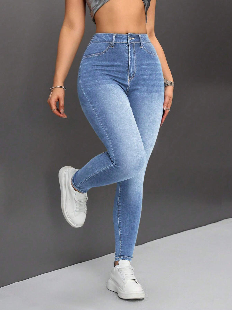 PETITE Jeans Entallados De Mujer Con Bolsillos