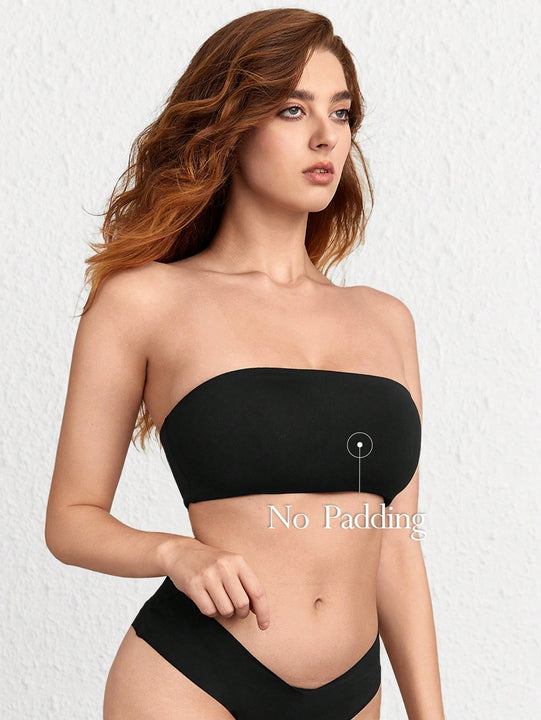 Leisure Sujetador De Banda Solida Bandeau Lenceria