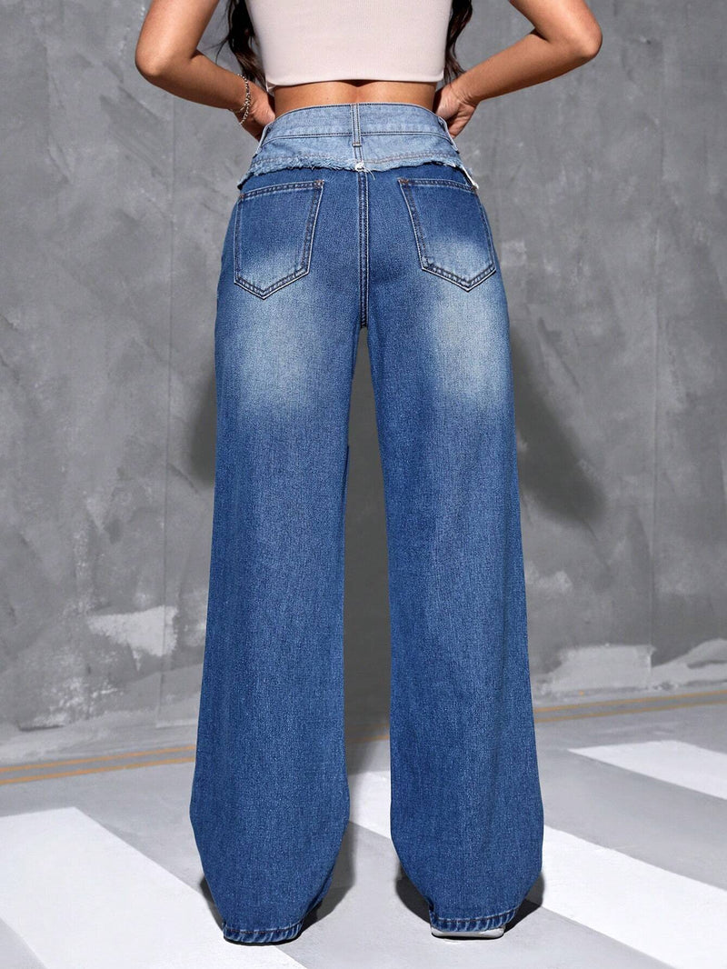 EZwear Jeans De Mujeres Rotos Con Bolsillos Insertados