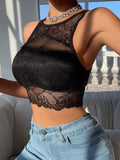 Ropa Interior Sexy Y Comoda De Encaje Con Cuello Redondo Para Mujeres