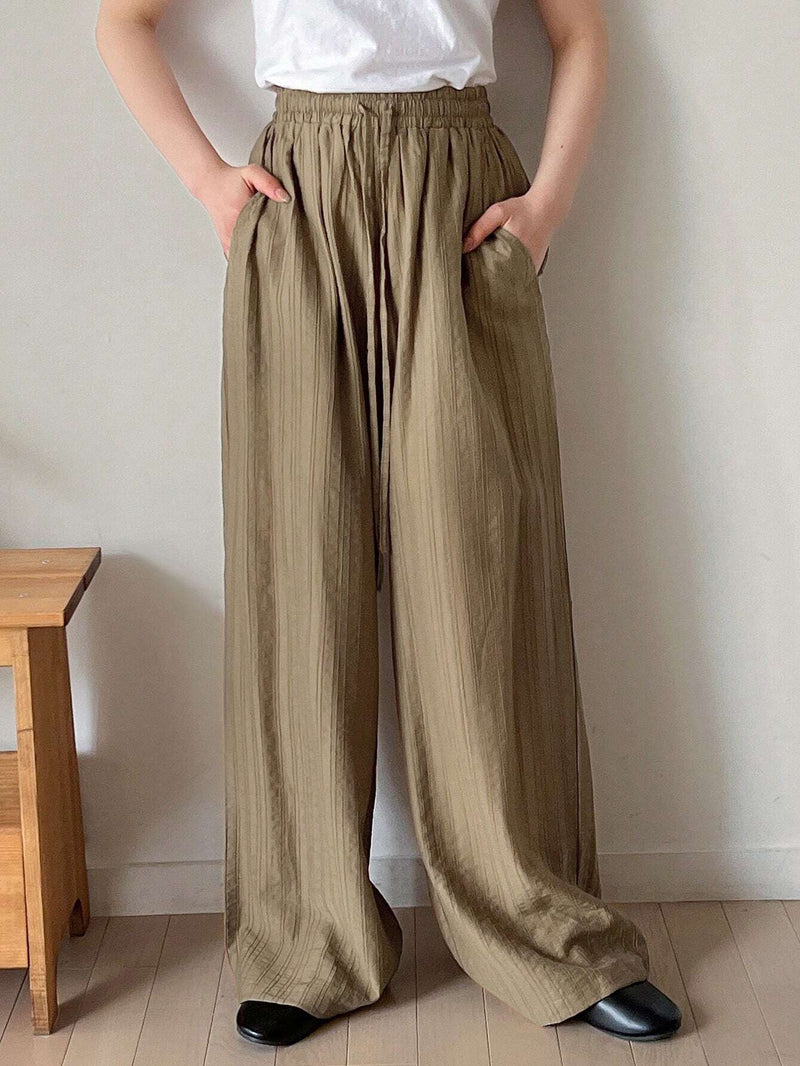 FRIFUL Pantalones De Pierna Recta Con Cinturon Para Mujeres