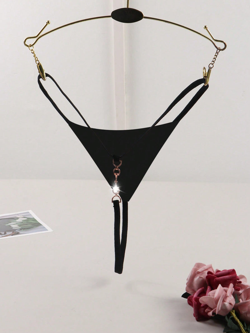 Tanga G-cadena Sexy Para Mujer Con Anillos Metalicos