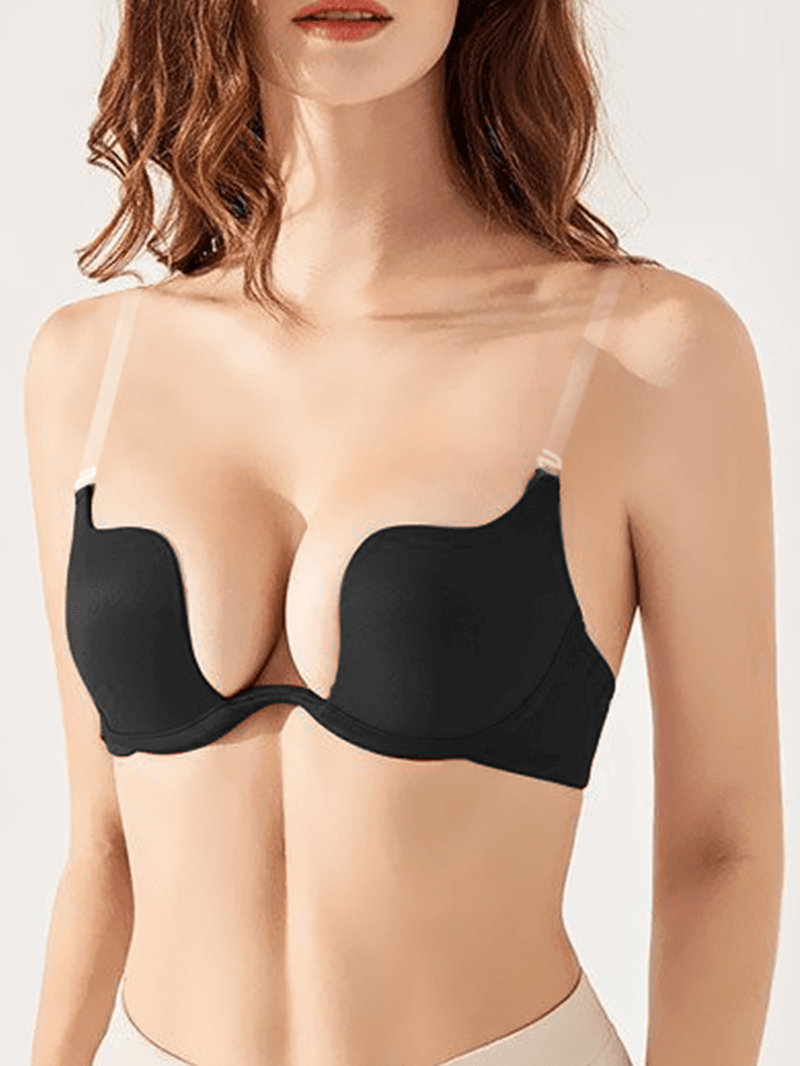 Sujetador Push Up Para Mujer Con Copas Acolchadas Y Diseno De Escote Bajo