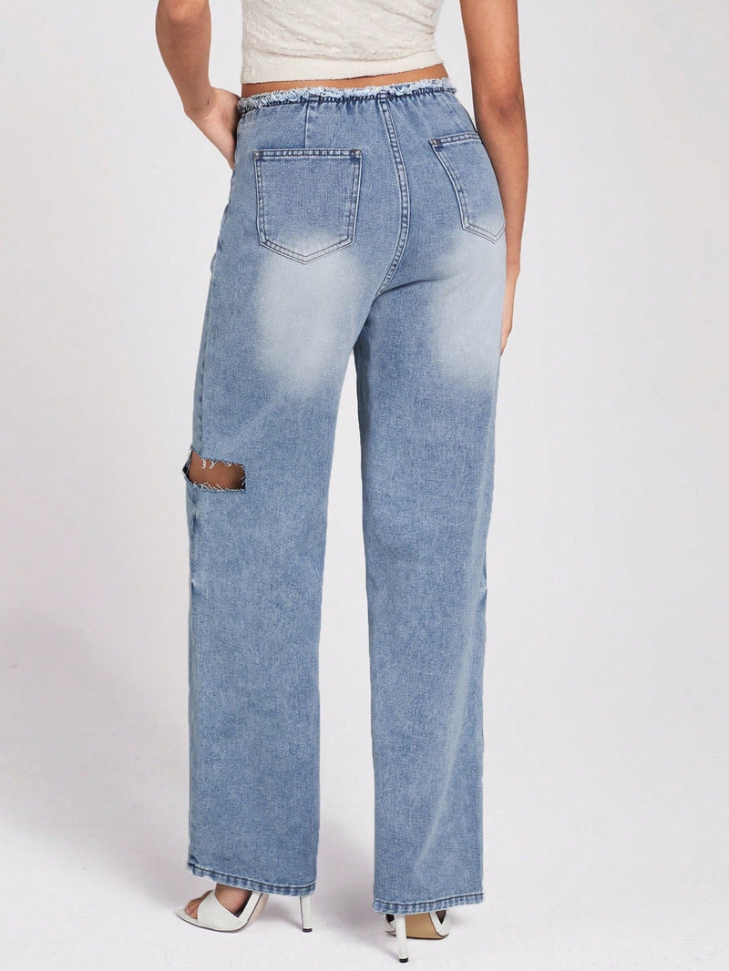 Forever 21 Jeans Desgastados Para Mujer Con Bolsillos