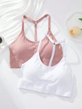 Juego De 2 Piezas De Sujetadores Sin Cables Comodos Para Mujer