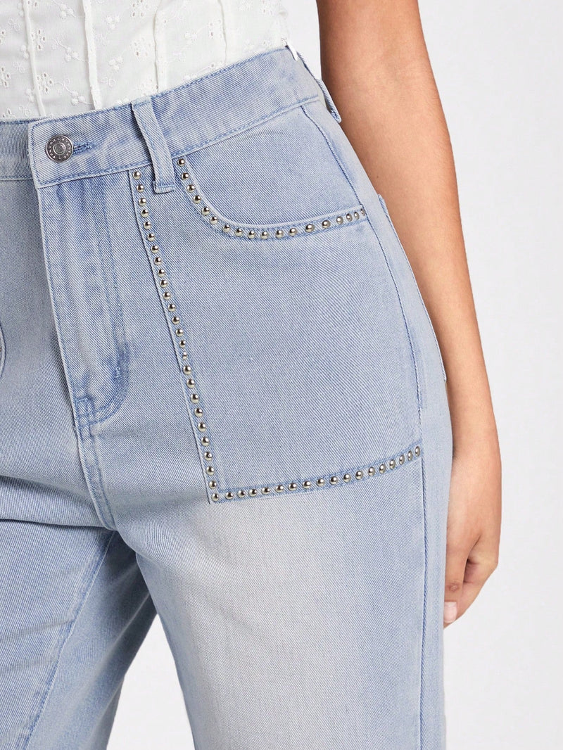 Forever 21 Pantalones Jeans Para Mujer Con Bolsillos Y Cierre De Cremallera