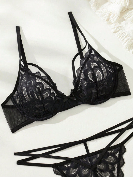 Sujetador De Encaje Para Damas De Color Solido