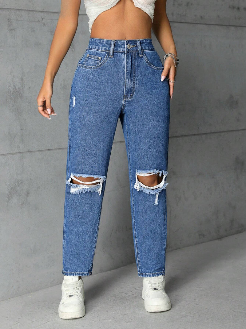 PETITE Jeans De Mujer Ajustados Con Destenido