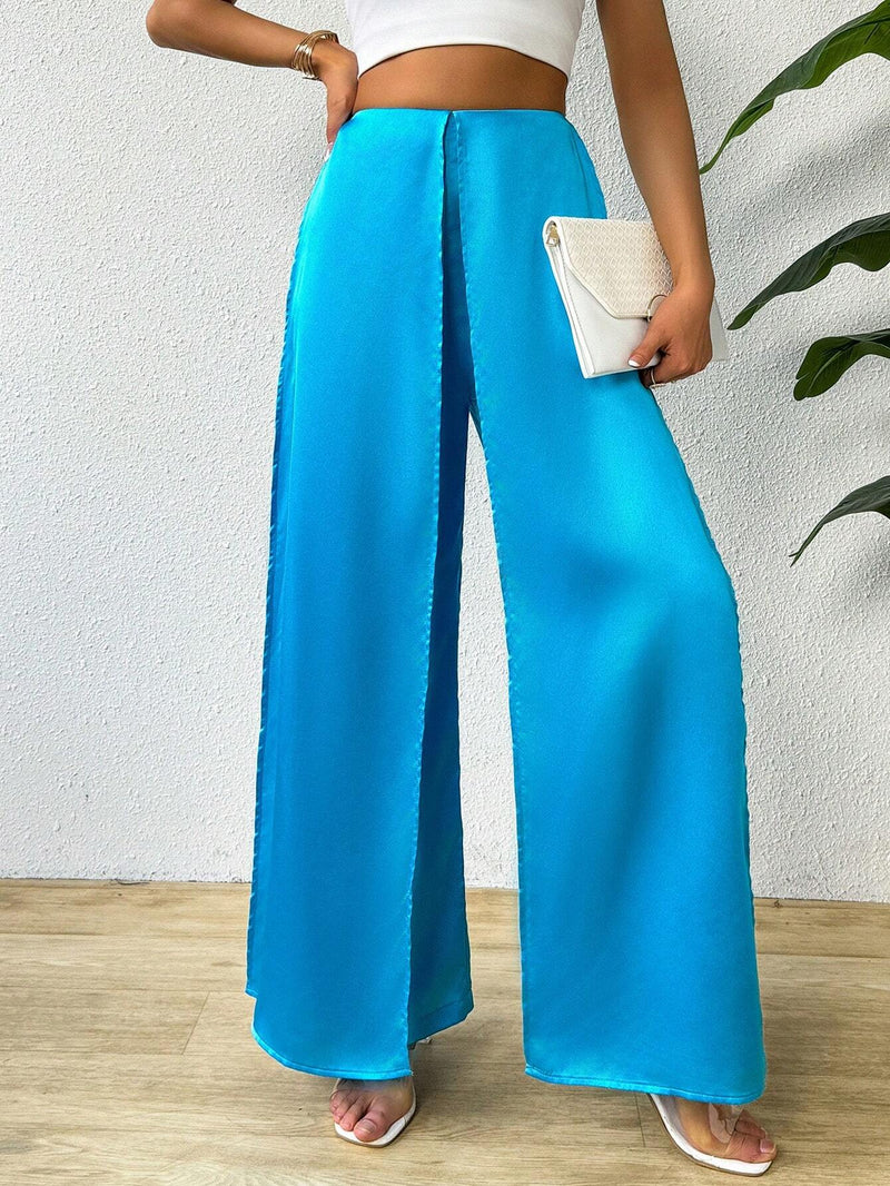 Prive Pantalones De Pierna Ancha De Color Solido