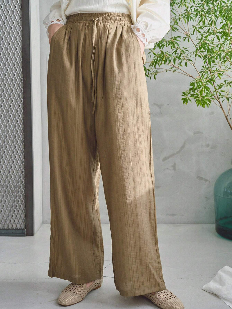 FRIFUL Pantalones De Pierna Recta Con Cinturon Para Mujeres