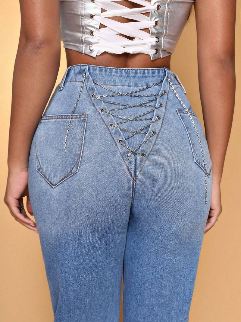 BAE Jeans Ajustados De Ocio Para Mujer