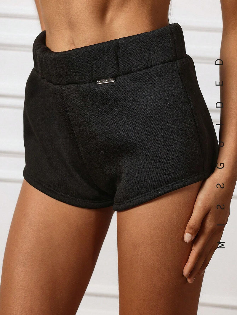 MISSGUIDED Shorts Simples De Mujer De Color Solido