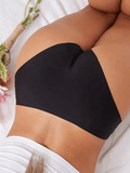 3 Piezas Bragas sin rastro para mujer Ropa interior Negro Cintura baja Sensacion sedosa y suave al hielo Ropa interior sin costuras transpirable De saten de seda Bragas sexys delgadas y acogedoras