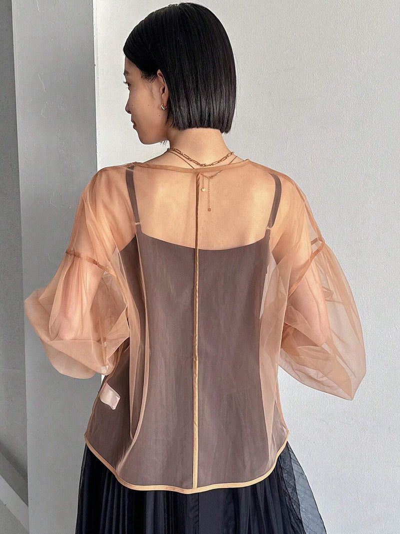 FRIFUL Blusa De Malla Transparente De Mujer Para Primavera/verano