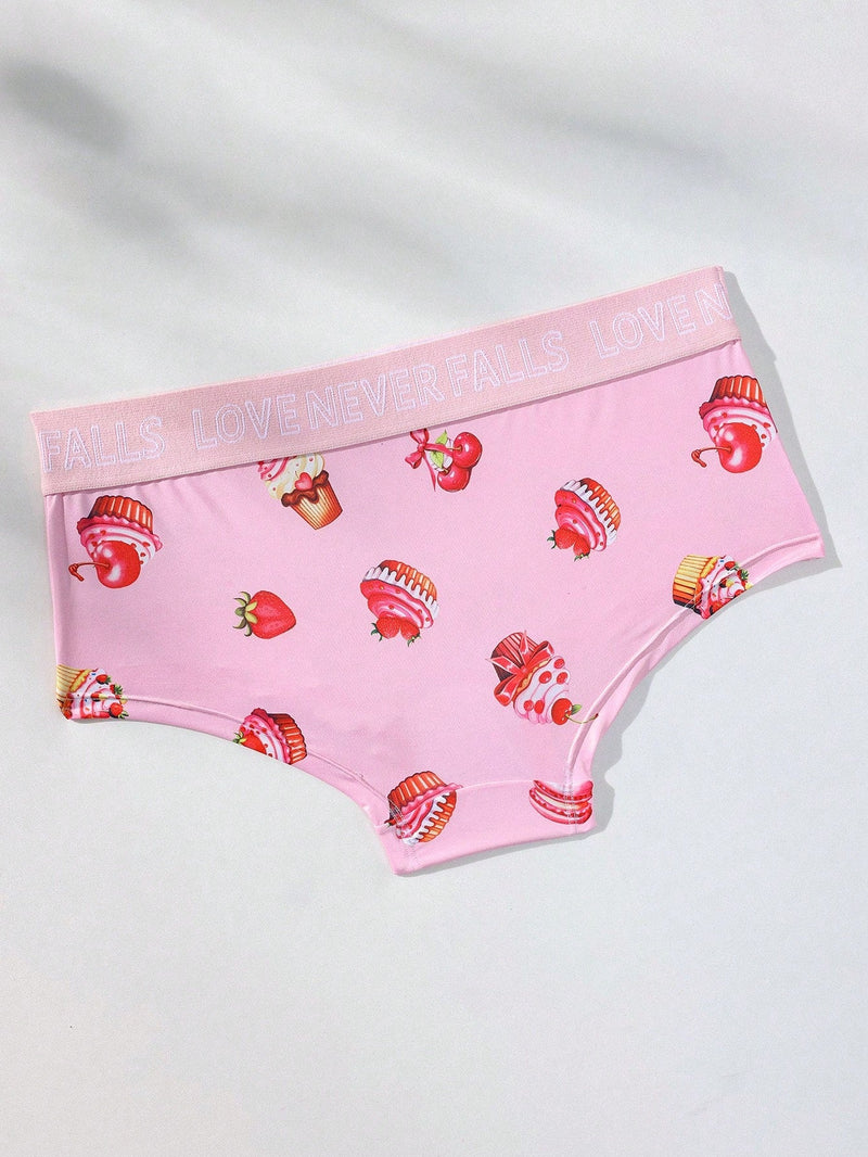 Ropa Interior Pantalones Cortos Tipo Boxer Para Mujer Con Lindo Diseno De Postre