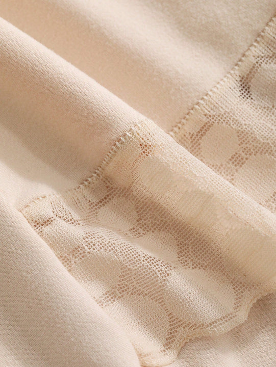 DAZY Bragas de seguridad de doble capa con bordes de encaje anti-vaciamiento