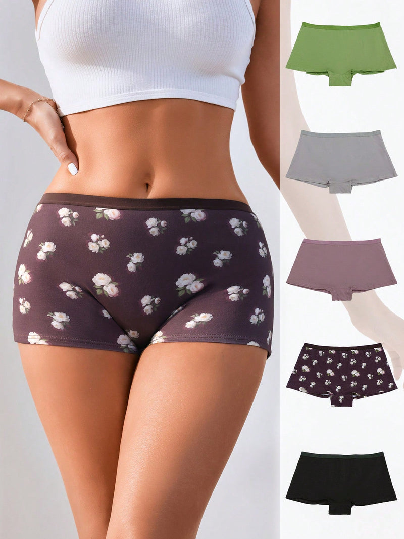 Pantalones Cortos De Boxeadora Con Impresion Digital Para Mujeres