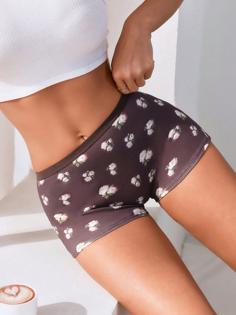 Pantalones Cortos De Boxeadora Con Impresion Digital Para Mujeres