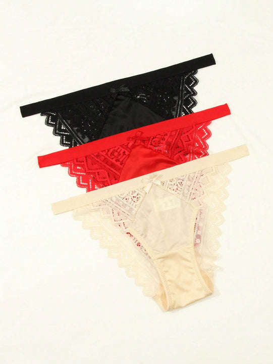 Tangas de encaje para mujer (paquete de 3)