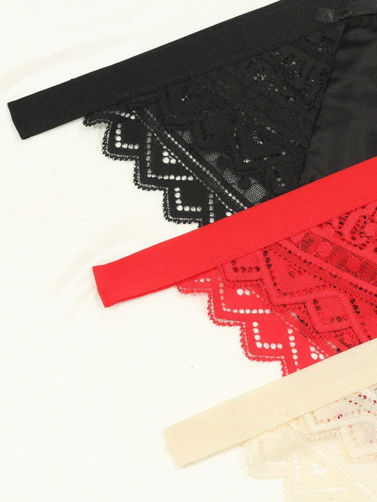 Tangas de encaje para mujer (paquete de 3)