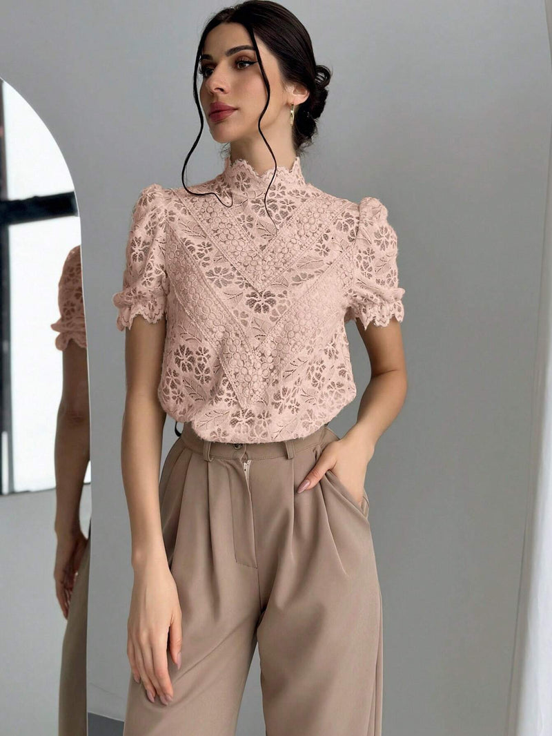 Camisa elegante y transparente para la temporada de bodas en tela teturizada