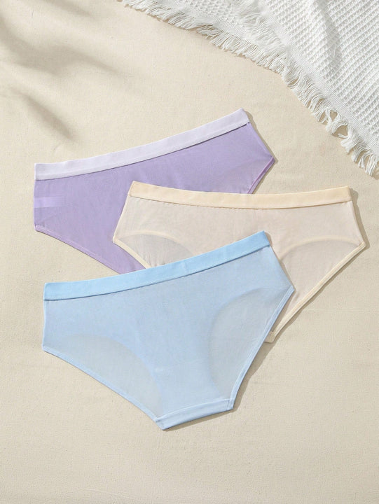 Bragas De Triangulo Con Encaje, Comodas Y Transpirables Con Parches