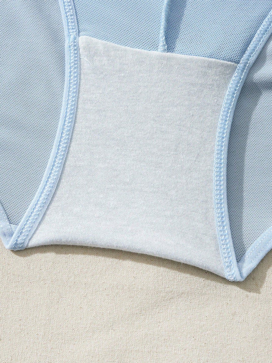 Bragas De Triangulo Con Encaje, Comodas Y Transpirables Con Parches