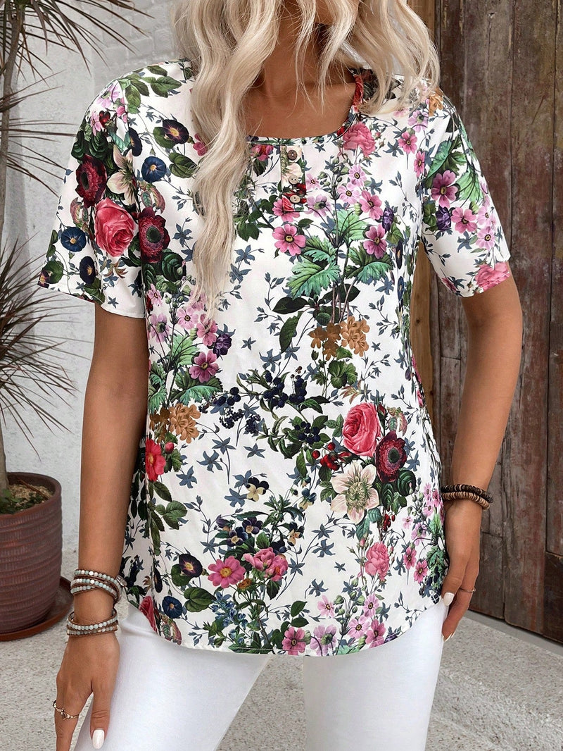 EMERY ROSE Camisa de media boton de verano