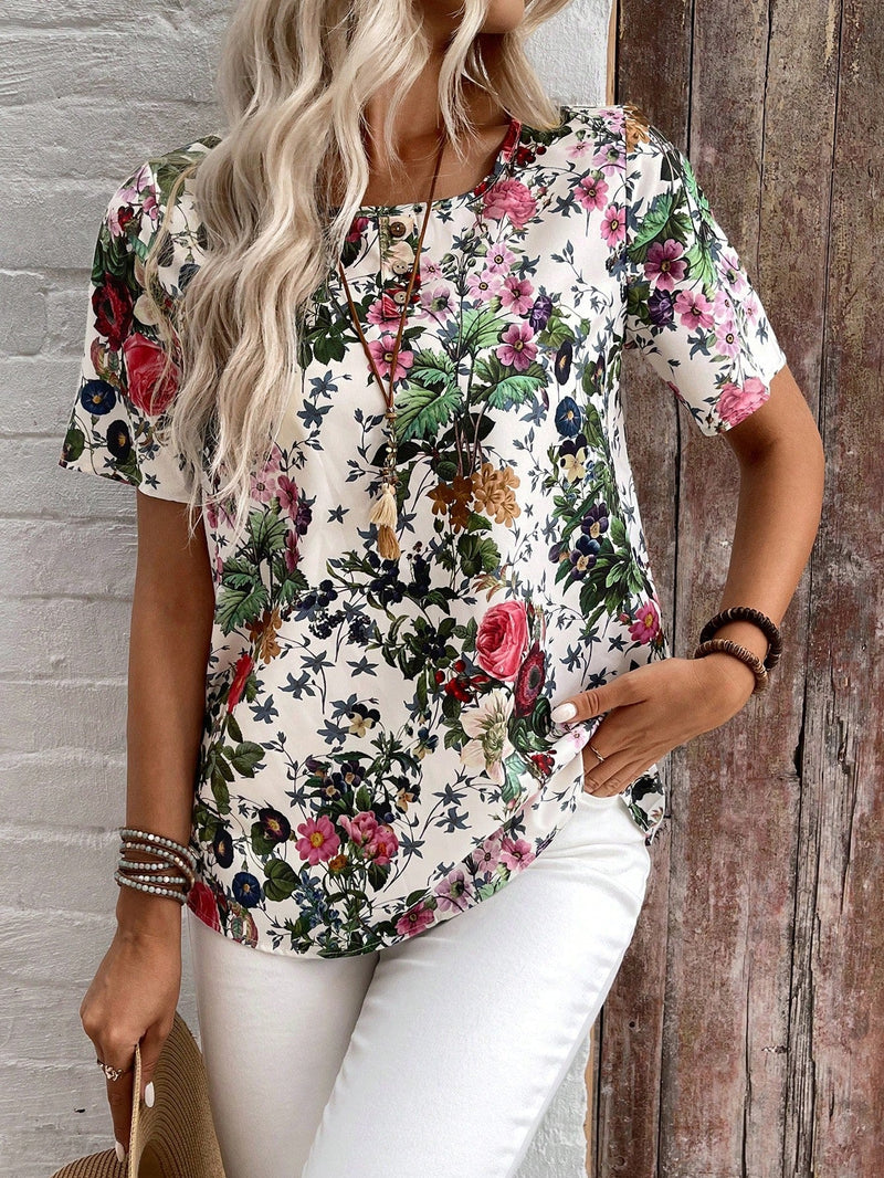 EMERY ROSE Camisa de media boton de verano