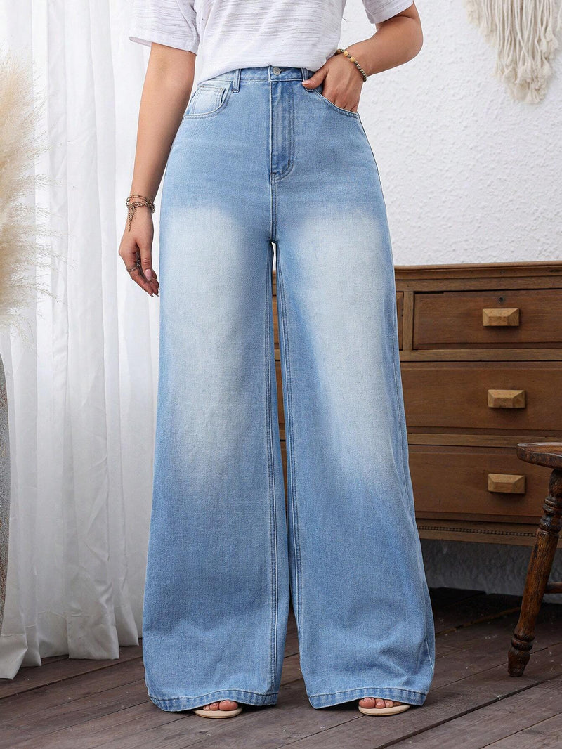 LUNE Pantalones Jeans sencillos de unicolor para el uso diario de las damas