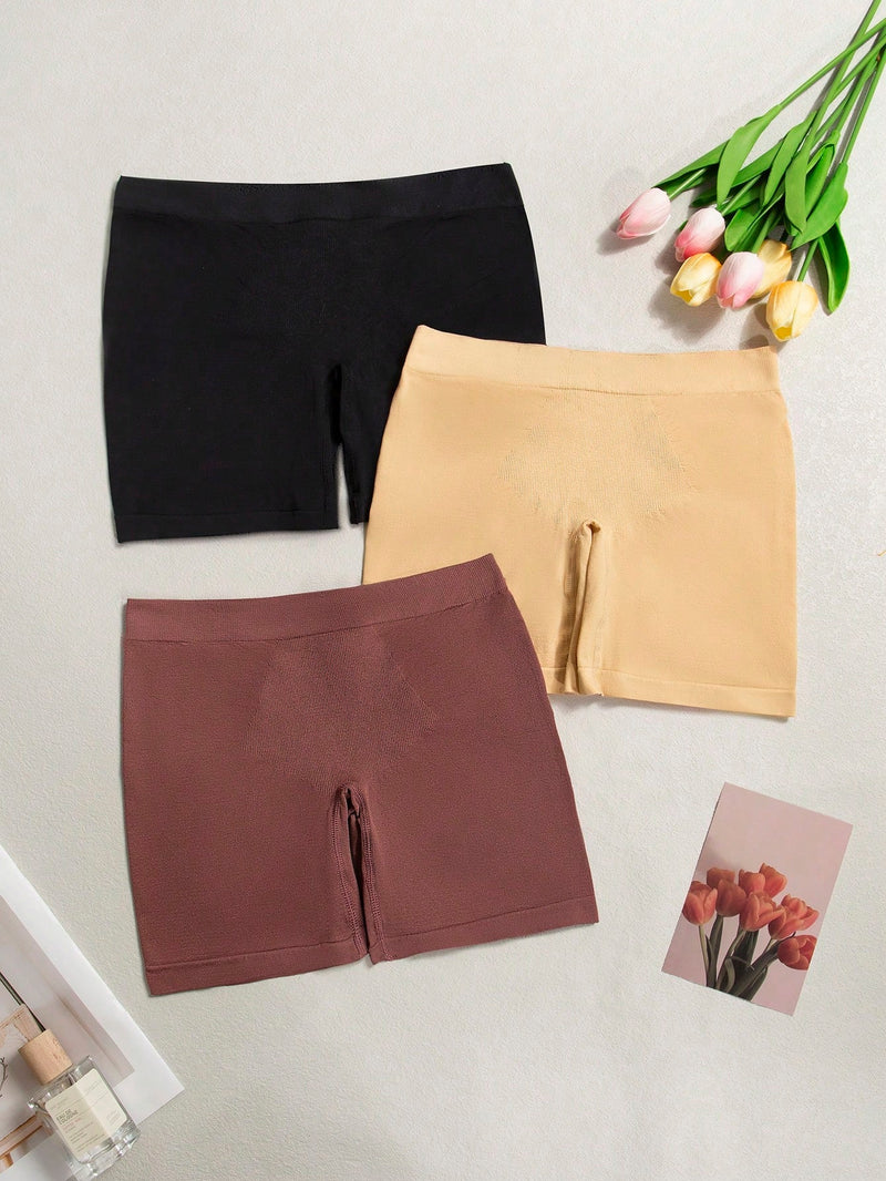 Pantalones cuadrados casuales de unicolor para mujer, primavera y verano (conjunto de 3)