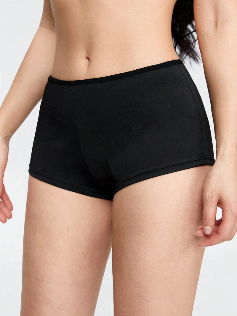 ROMWE Grunge Punk Ropa Interior Boyshorts Con Estampado De Calavera De Diamantes De Imitacion