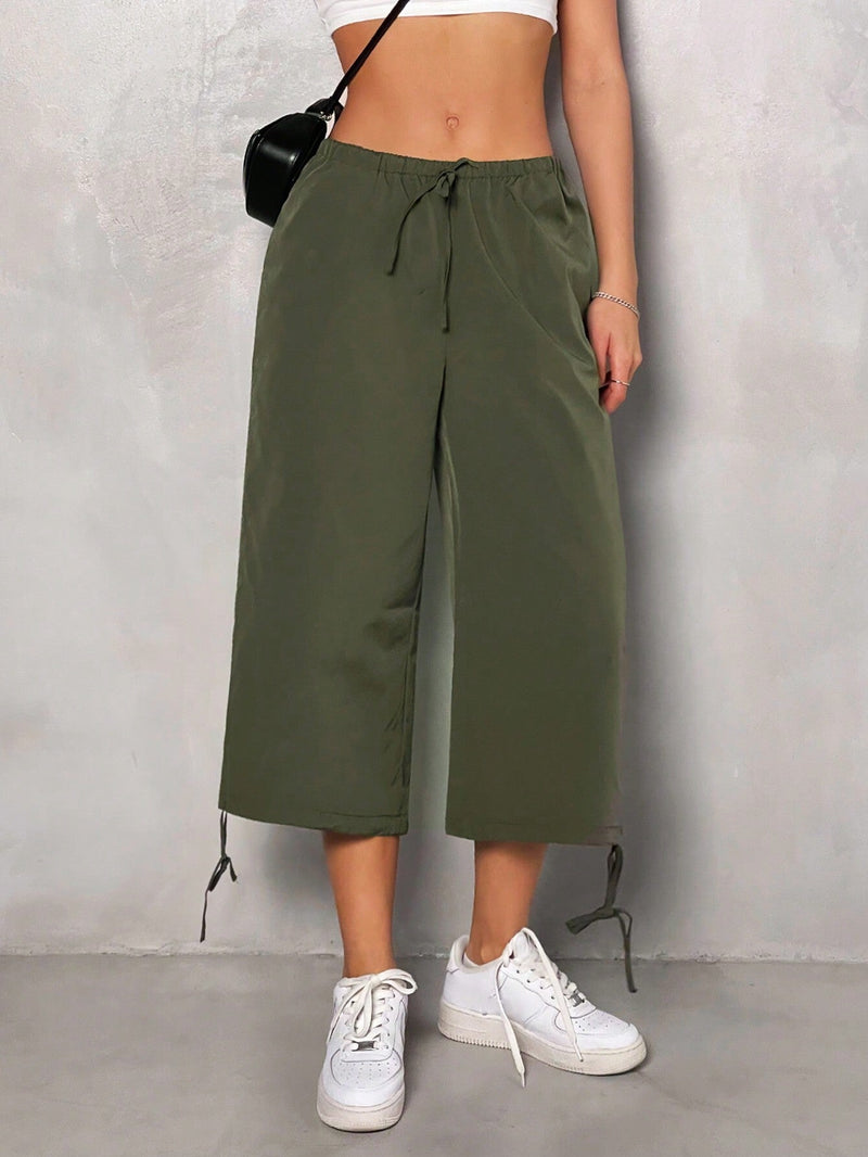 EZwear Capris Tejidos Verdes Para Mujer