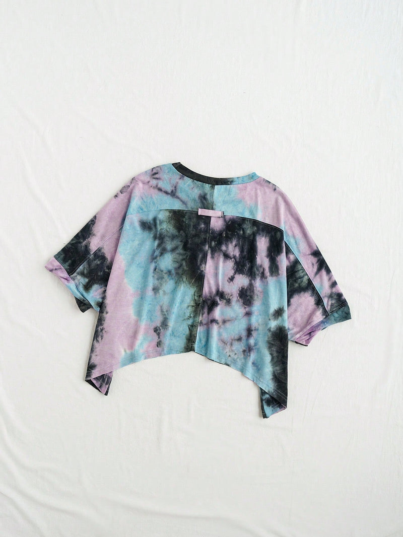 Camiseta suelta de verano para mujer con tie-dye