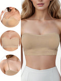 Sujetadores sin tirantes para mujer, sosten acolchado bandeau, comodo, inalambrico, sin costuras, con correas y parte superior de tubo