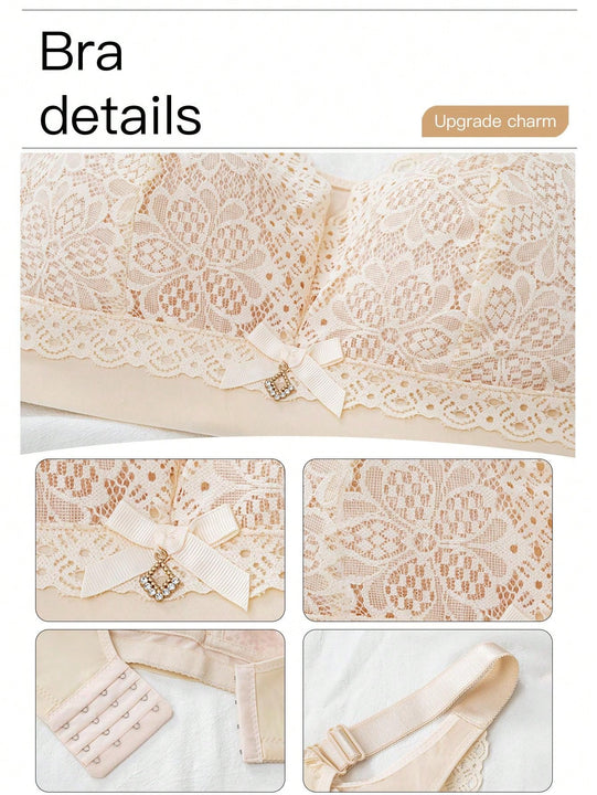 Sujetador acolchado suave, sosten de encaje floral multitud de mariposas solido y simple, sosten inalambrico sin costuras que brinda comodidad y transpirabilidad, ropa interior de mujer