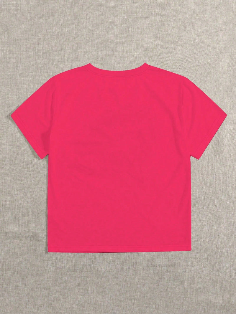 LUNE Camiseta casual de patron de boceto de tortuga para mujeres para la primavera y el verano